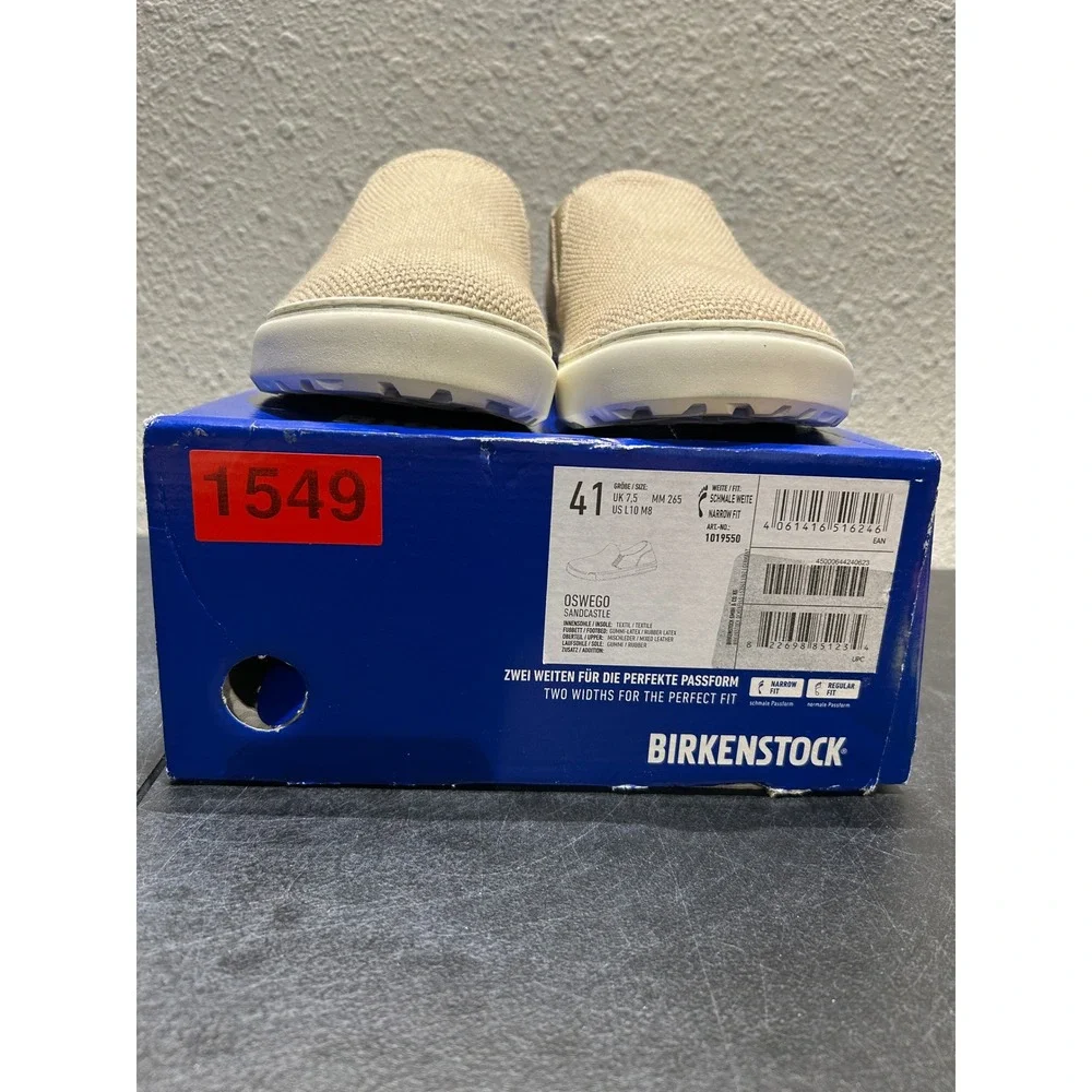 Birkenstock Oswego Textile Sandcastle Beige EU 41 US L10 M8 Mens Womens